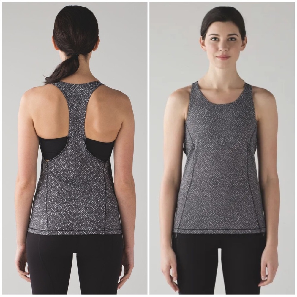 Lululemon ‘Hit It Tank’ in Frozen Fizz White Black/Black